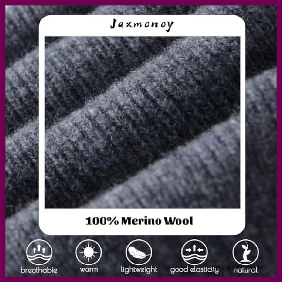 Merino Wool Double Layer Slouchy Beanie Classic Unisex Winter Hat main image 8